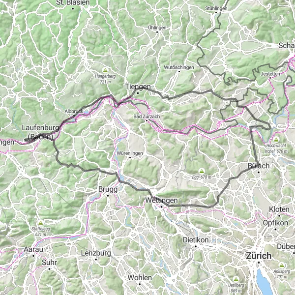 Karten-Miniaturansicht der Radinspiration "Hornbuck Runde" in Freiburg, Germany. Erstellt vom Tarmacs.app-Routenplaner für Radtouren