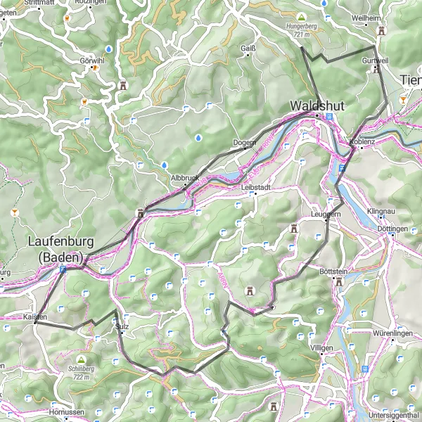 Karten-Miniaturansicht der Radinspiration "Rüttibuck Runde" in Freiburg, Germany. Erstellt vom Tarmacs.app-Routenplaner für Radtouren
