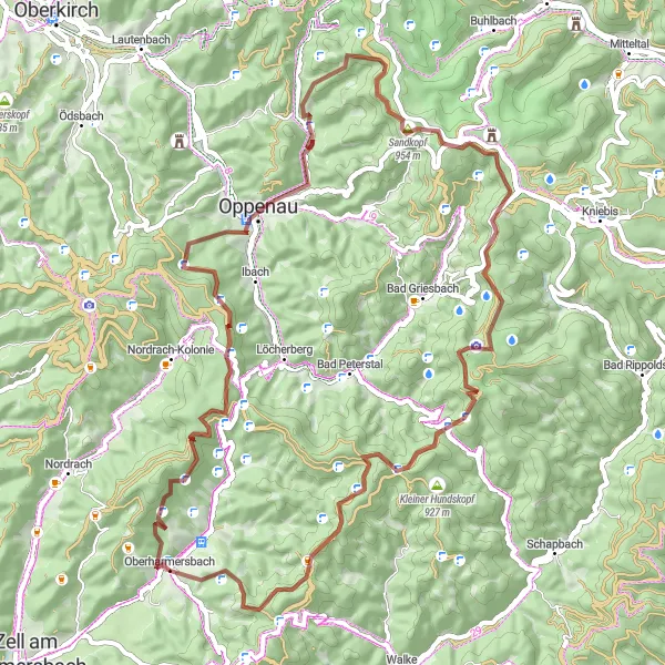 Karten-Miniaturansicht der Radinspiration "Abenteuer im Naturpark" in Freiburg, Germany. Erstellt vom Tarmacs.app-Routenplaner für Radtouren
