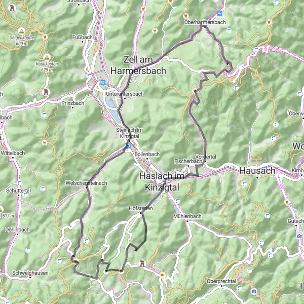 Karten-Miniaturansicht der Radinspiration "Schwarzwald Panorama" in Freiburg, Germany. Erstellt vom Tarmacs.app-Routenplaner für Radtouren