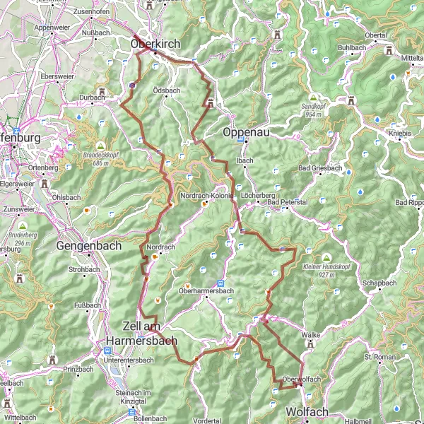 Karten-Miniaturansicht der Radinspiration "Natur und Geschichte erleben" in Freiburg, Germany. Erstellt vom Tarmacs.app-Routenplaner für Radtouren