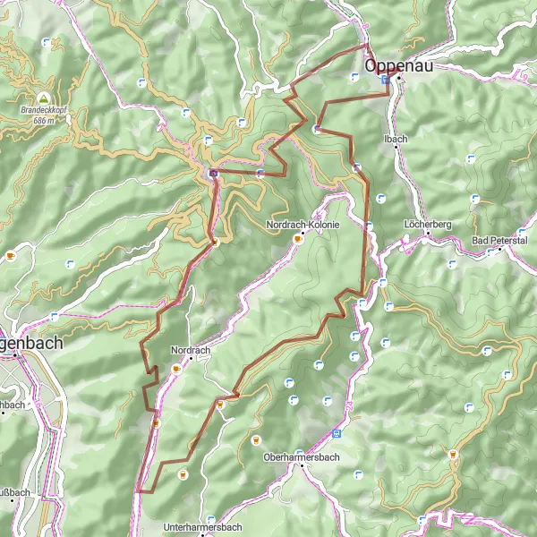 Karten-Miniaturansicht der Radinspiration "Rundweg zum Mooskopf" in Freiburg, Germany. Erstellt vom Tarmacs.app-Routenplaner für Radtouren
