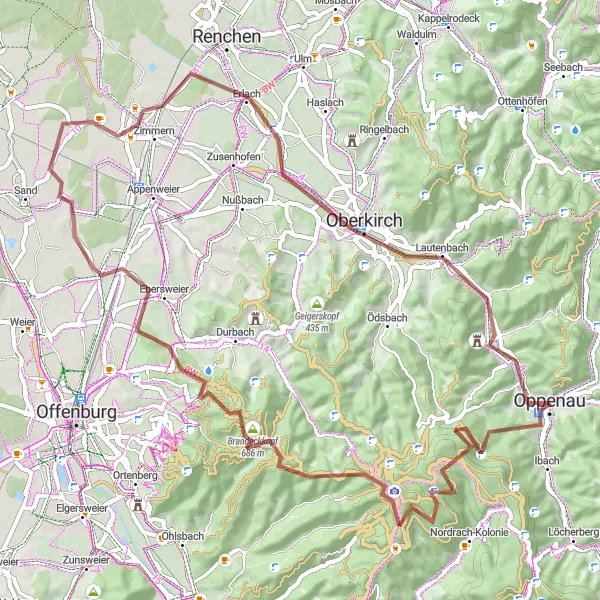 Karten-Miniaturansicht der Radinspiration "Naturschönheiten des Schwarzwaldes" in Freiburg, Germany. Erstellt vom Tarmacs.app-Routenplaner für Radtouren