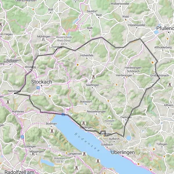 Karten-Miniaturansicht der Radinspiration "Romantische Reise durch den Bodenseeraum" in Freiburg, Germany. Erstellt vom Tarmacs.app-Routenplaner für Radtouren