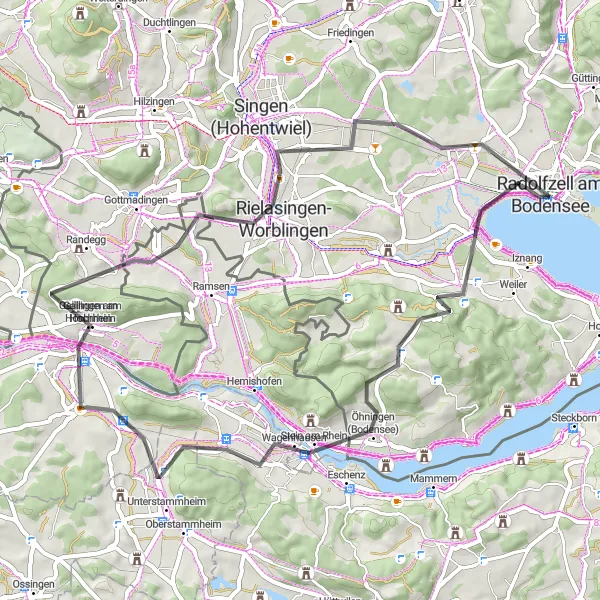 Karten-Miniaturansicht der Radinspiration "Entspannte Tour entlang des Rheins" in Freiburg, Germany. Erstellt vom Tarmacs.app-Routenplaner für Radtouren