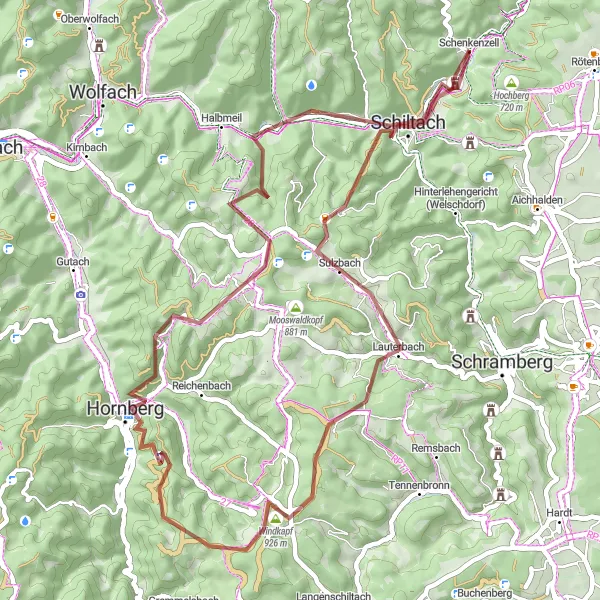 Karten-Miniaturansicht der Radinspiration "Abenteuerliche Gravel-Tour im Schwarzwald" in Freiburg, Germany. Erstellt vom Tarmacs.app-Routenplaner für Radtouren