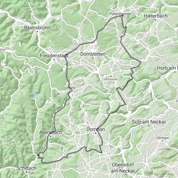 Karten-Miniaturansicht der Radinspiration "Schwarzwald-Rundfahrt" in Freiburg, Germany. Erstellt vom Tarmacs.app-Routenplaner für Radtouren