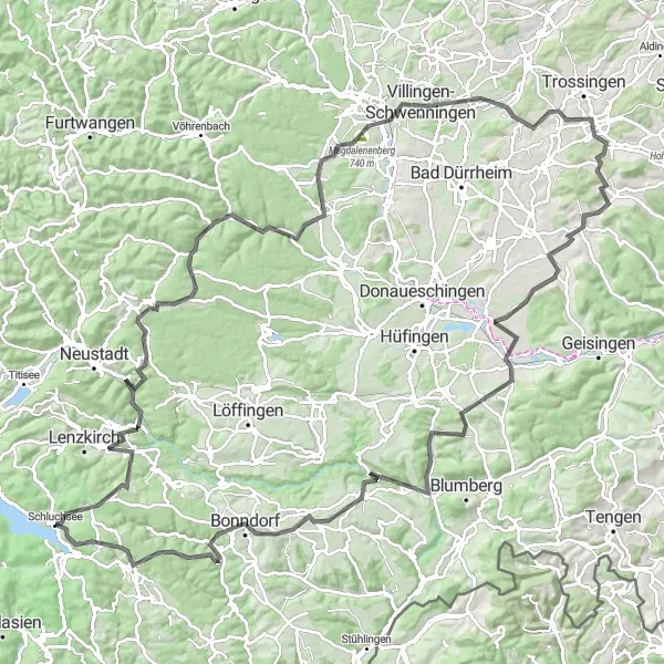 Karten-Miniaturansicht der Radinspiration "Epic Roadtour durch den Schwarzwald" in Freiburg, Germany. Erstellt vom Tarmacs.app-Routenplaner für Radtouren