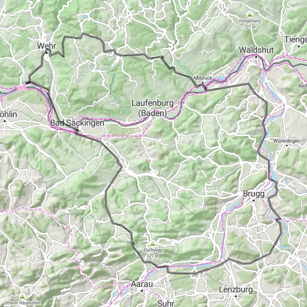 Karten-Miniaturansicht der Radinspiration "Schwarzwald Road Trip" in Freiburg, Germany. Erstellt vom Tarmacs.app-Routenplaner für Radtouren