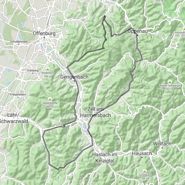 Karten-Miniaturansicht der Radinspiration "Schwarzwald Road Cycling Adventure" in Freiburg, Germany. Erstellt vom Tarmacs.app-Routenplaner für Radtouren