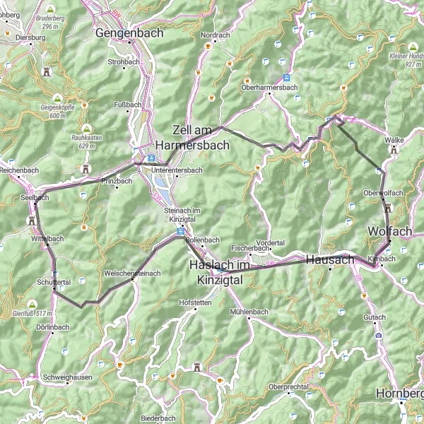 Karten-Miniaturansicht der Radinspiration "Geschichte und Natur pur" in Freiburg, Germany. Erstellt vom Tarmacs.app-Routenplaner für Radtouren