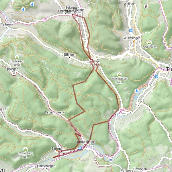 Karten-Miniaturansicht der Radinspiration "Natur pur: Seitingen-Oberflacht nach Immendingen" in Freiburg, Germany. Erstellt vom Tarmacs.app-Routenplaner für Radtouren