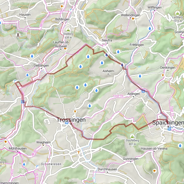 Karten-Miniaturansicht der Radinspiration "Gravel-Abenteuer im Schwarzwald" in Freiburg, Germany. Erstellt vom Tarmacs.app-Routenplaner für Radtouren