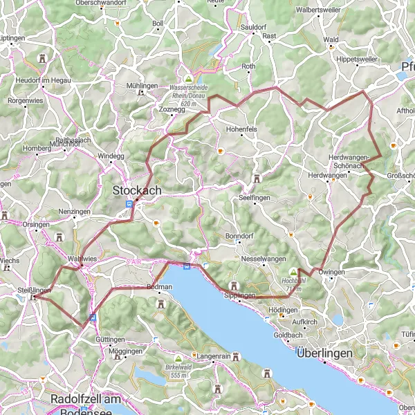 Map miniature of "Adrenaline Rush at Rossberg" cycling inspiration in Freiburg, Germany. Generated by Tarmacs.app cycling route planner