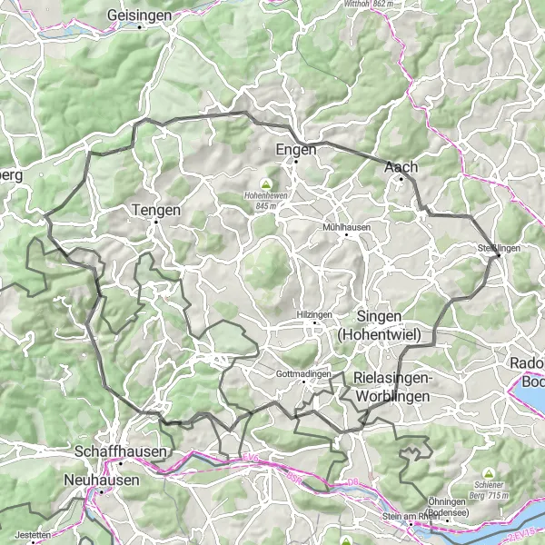 Karten-Miniaturansicht der Radinspiration "Abenteuerliche Tour durch die Hügel und Täler der Region" in Freiburg, Germany. Erstellt vom Tarmacs.app-Routenplaner für Radtouren