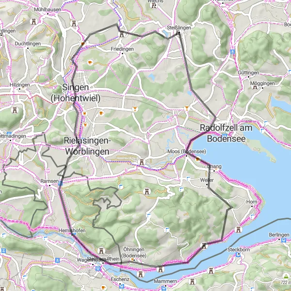 Karten-Miniaturansicht der Radinspiration "Entspannte Tour entlang der malerischen Landschaft" in Freiburg, Germany. Erstellt vom Tarmacs.app-Routenplaner für Radtouren