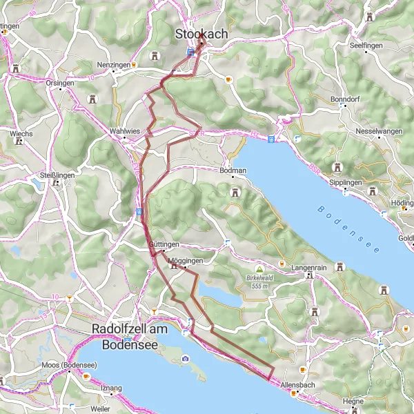 Karten-Miniaturansicht der Radinspiration "Entdeckungstour entlang des Bodensees" in Freiburg, Germany. Erstellt vom Tarmacs.app-Routenplaner für Radtouren