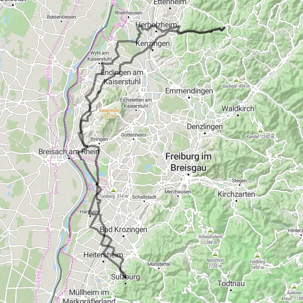 Karten-Miniaturansicht der Radinspiration "Straße durch den Schwarzwald" in Freiburg, Germany. Erstellt vom Tarmacs.app-Routenplaner für Radtouren