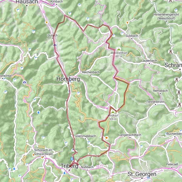 Karten-Miniaturansicht der Radinspiration "Naturverbundenheit pur im Schwarzwald" in Freiburg, Germany. Erstellt vom Tarmacs.app-Routenplaner für Radtouren