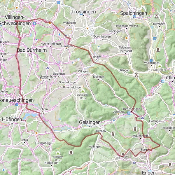 Map miniature of "Ultimate Black Forest Challenge" cycling inspiration in Freiburg, Germany. Generated by Tarmacs.app cycling route planner