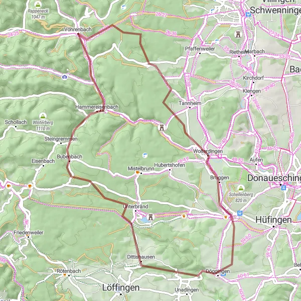 Karten-Miniaturansicht der Radinspiration "Kultur und Natur im Schwarzwald" in Freiburg, Germany. Erstellt vom Tarmacs.app-Routenplaner für Radtouren