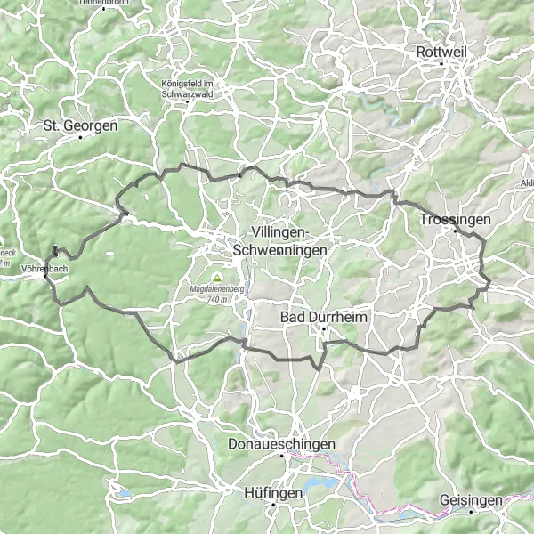 Karten-Miniaturansicht der Radinspiration "Schwarzwald-Höhenstraße" in Freiburg, Germany. Erstellt vom Tarmacs.app-Routenplaner für Radtouren