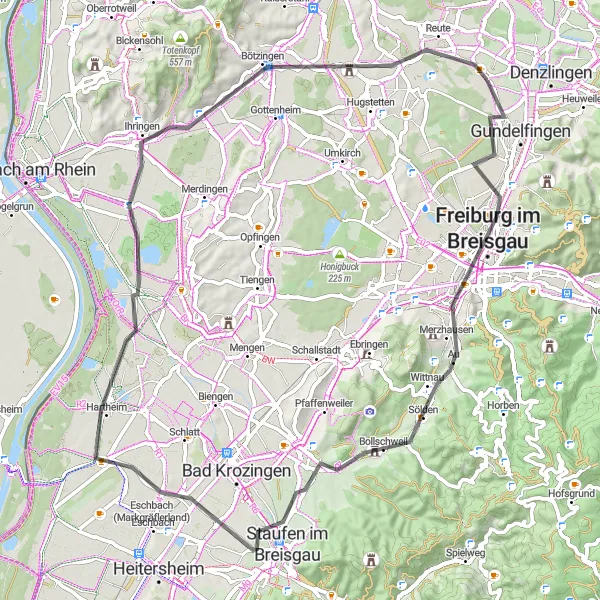 Karten-Miniaturansicht der Radinspiration "Die Schwarzwaldtour" in Freiburg, Germany. Erstellt vom Tarmacs.app-Routenplaner für Radtouren