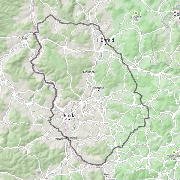 Karten-Miniaturansicht der Radinspiration "Main-Radweg" in Gießen, Germany. Erstellt vom Tarmacs.app-Routenplaner für Radtouren