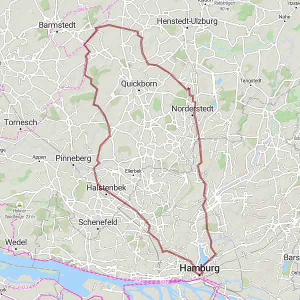 Karten-Miniaturansicht der Radinspiration "Auf den Spuren von St. Petri" in Hamburg, Germany. Erstellt vom Tarmacs.app-Routenplaner für Radtouren