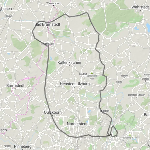 Map miniature of "Hasloh Loop" cycling inspiration in Hamburg, Germany. Generated by Tarmacs.app cycling route planner