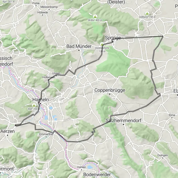 Karten-Miniaturansicht der Radinspiration "Roadtrip durch idyllische Täler" in Hannover, Germany. Erstellt vom Tarmacs.app-Routenplaner für Radtouren