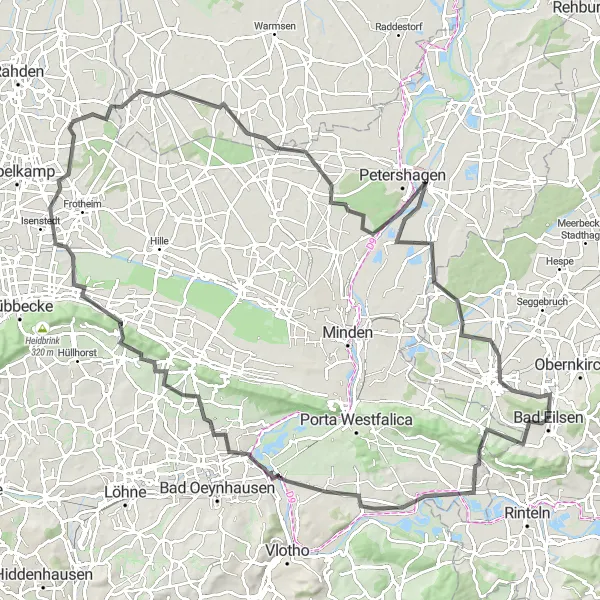 Karten-Miniaturansicht der Radinspiration "Eilsen to Bückeburg Loop" in Hannover, Germany. Erstellt vom Tarmacs.app-Routenplaner für Radtouren