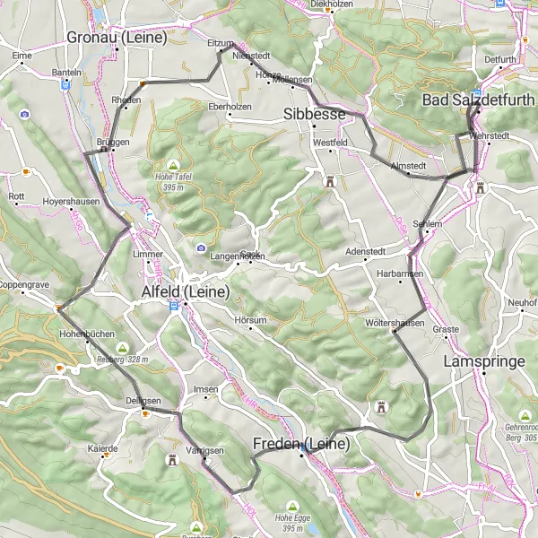 Karten-Miniaturansicht der Radinspiration "Panoramablicke und Naturerlebnisse nahe Hannover" in Hannover, Germany. Erstellt vom Tarmacs.app-Routenplaner für Radtouren