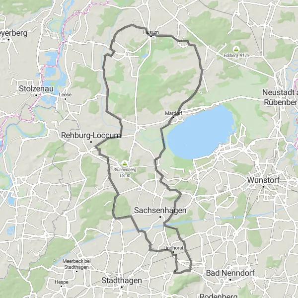 Karten-Miniaturansicht der Radinspiration "Spaziergang durch die Heide" in Hannover, Germany. Erstellt vom Tarmacs.app-Routenplaner für Radtouren