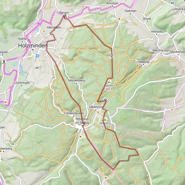 Map miniature of "The Wilderness Escape" cycling inspiration in Hannover, Germany. Generated by Tarmacs.app cycling route planner