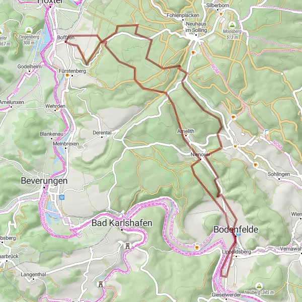 Karten-Miniaturansicht der Radinspiration "Solling Schleife" in Hannover, Germany. Erstellt vom Tarmacs.app-Routenplaner für Radtouren