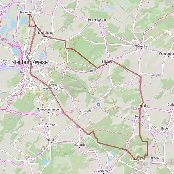 Karten-Miniaturansicht der Radinspiration "Entdeckungstour durch die Region" in Hannover, Germany. Erstellt vom Tarmacs.app-Routenplaner für Radtouren