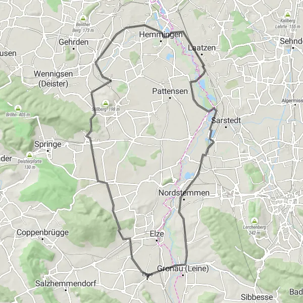 Karten-Miniaturansicht der Radinspiration "Entdeckungstour um Sehlde" in Hannover, Germany. Erstellt vom Tarmacs.app-Routenplaner für Radtouren