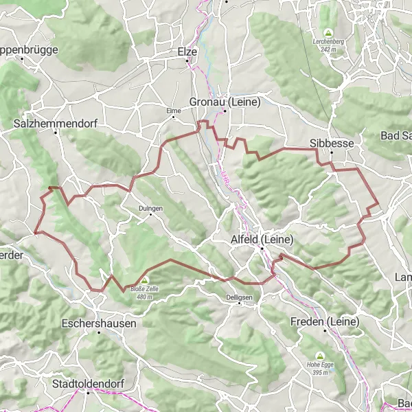 Karten-Miniaturansicht der Radinspiration "Abenteuerliche Schottertour" in Hannover, Germany. Erstellt vom Tarmacs.app-Routenplaner für Radtouren