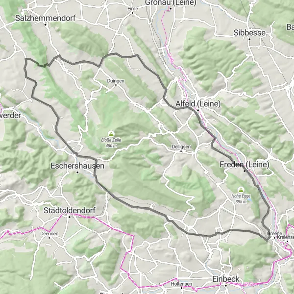 Karten-Miniaturansicht der Radinspiration "Hannover-Halle Radtour" in Hannover, Germany. Erstellt vom Tarmacs.app-Routenplaner für Radtouren