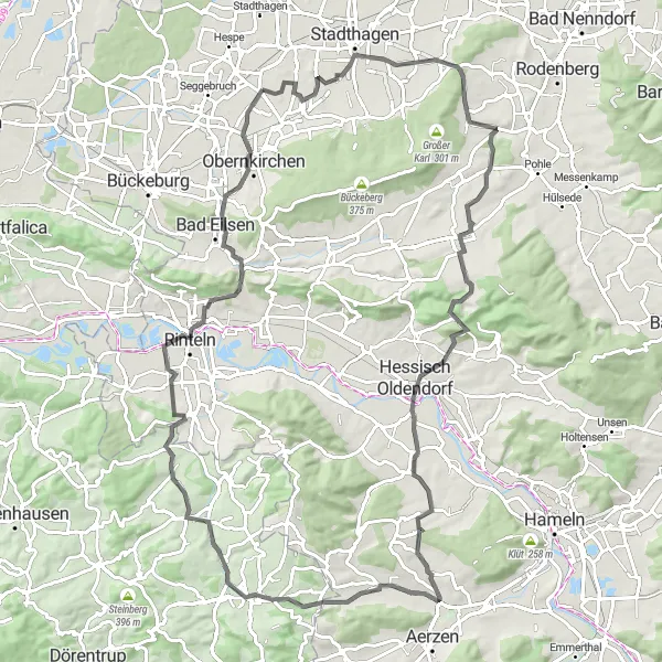 Map miniature of "Hannover Adventure" cycling inspiration in Hannover, Germany. Generated by Tarmacs.app cycling route planner