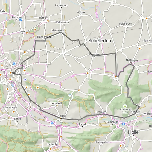 Map miniature of "Mieckenberg Loop" cycling inspiration in Hannover, Germany. Generated by Tarmacs.app cycling route planner