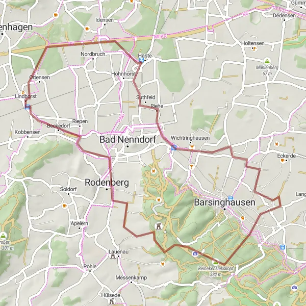 Map miniature of "Haste Adventure" cycling inspiration in Hannover, Germany. Generated by Tarmacs.app cycling route planner