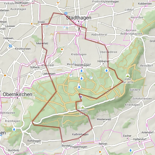 Karten-Miniaturansicht der Radinspiration "Erkundung der Naturpfade rund um Meerbeck" in Hannover, Germany. Erstellt vom Tarmacs.app-Routenplaner für Radtouren