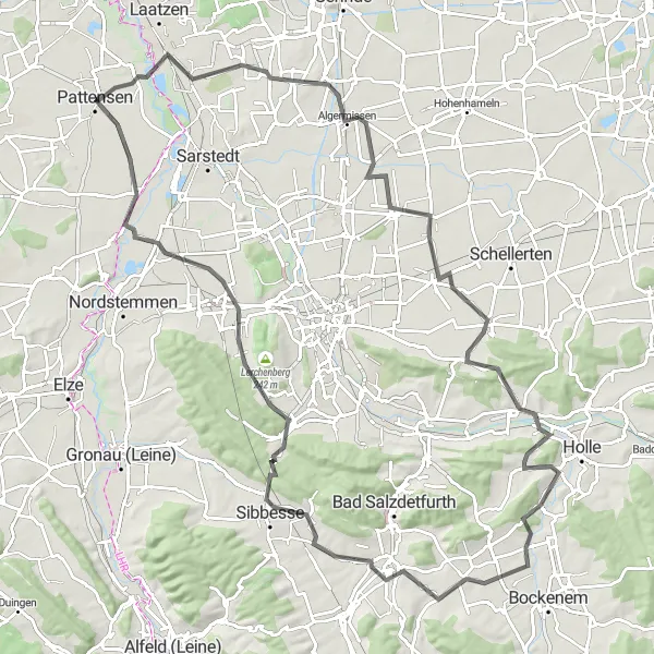 Map miniature of "Enchanting Landscapes and Historical Sites" cycling inspiration in Hannover, Germany. Generated by Tarmacs.app cycling route planner