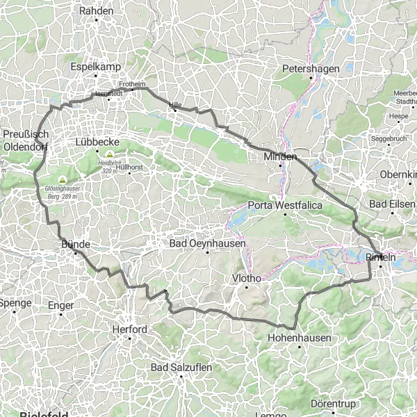 Karten-Miniaturansicht der Radinspiration "Märchenhafte Weserlandschaften" in Hannover, Germany. Erstellt vom Tarmacs.app-Routenplaner für Radtouren