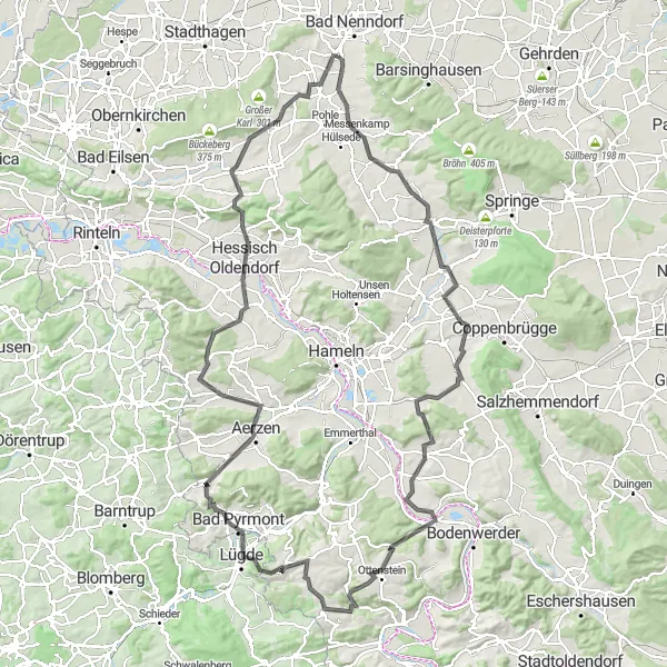 Karten-Miniaturansicht der Radinspiration "Oberer Kirchberg Tour" in Hannover, Germany. Erstellt vom Tarmacs.app-Routenplaner für Radtouren
