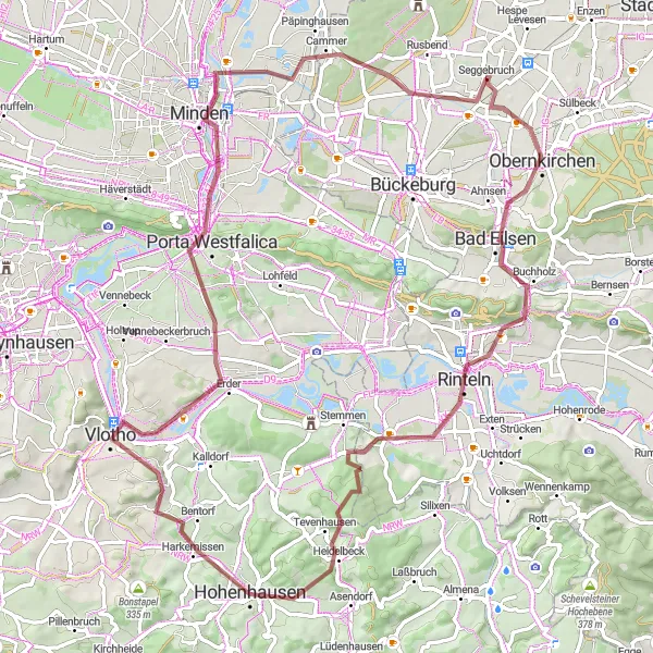 Karten-Miniaturansicht der Radinspiration "Weser-Naturtour für Abenteuerlustige" in Hannover, Germany. Erstellt vom Tarmacs.app-Routenplaner für Radtouren