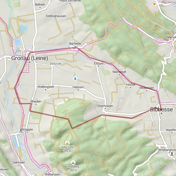 Karten-Miniaturansicht der Radinspiration "Gravel-Abenteuer bei Hannover" in Hannover, Germany. Erstellt vom Tarmacs.app-Routenplaner für Radtouren