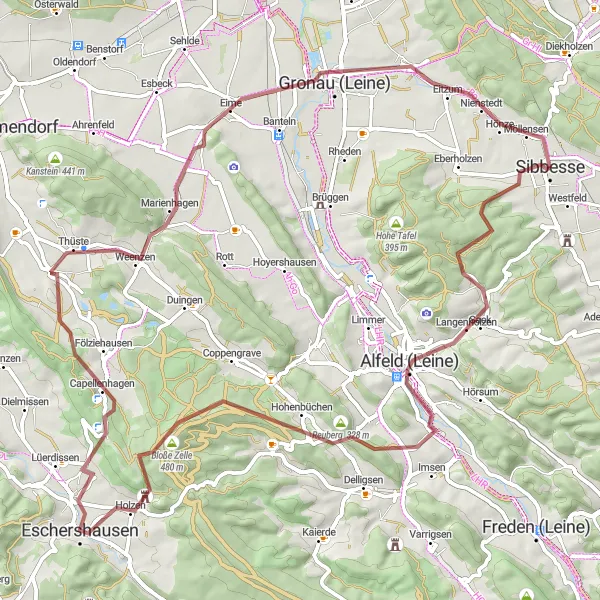 Karten-Miniaturansicht der Radinspiration "Rustikale Gravel-Tour durch idyllische Landschaften" in Hannover, Germany. Erstellt vom Tarmacs.app-Routenplaner für Radtouren
